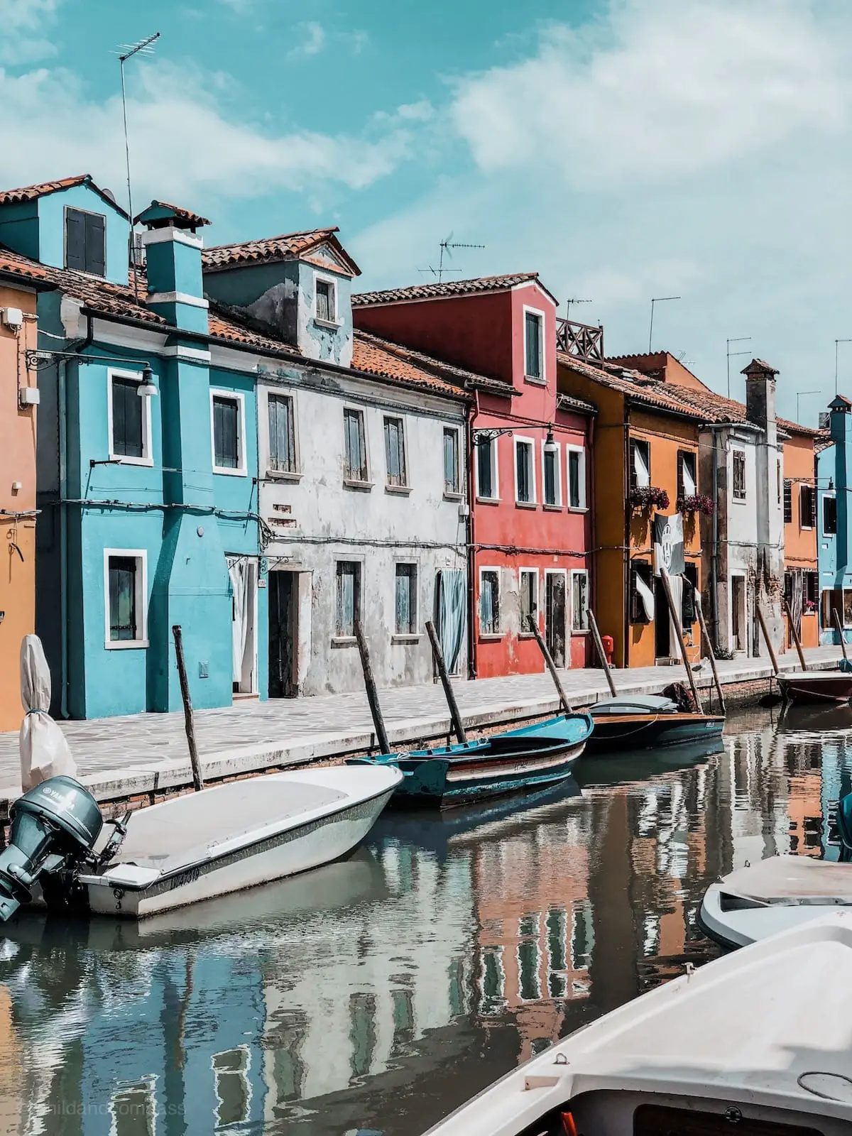 Bunte Häuser in Venedig