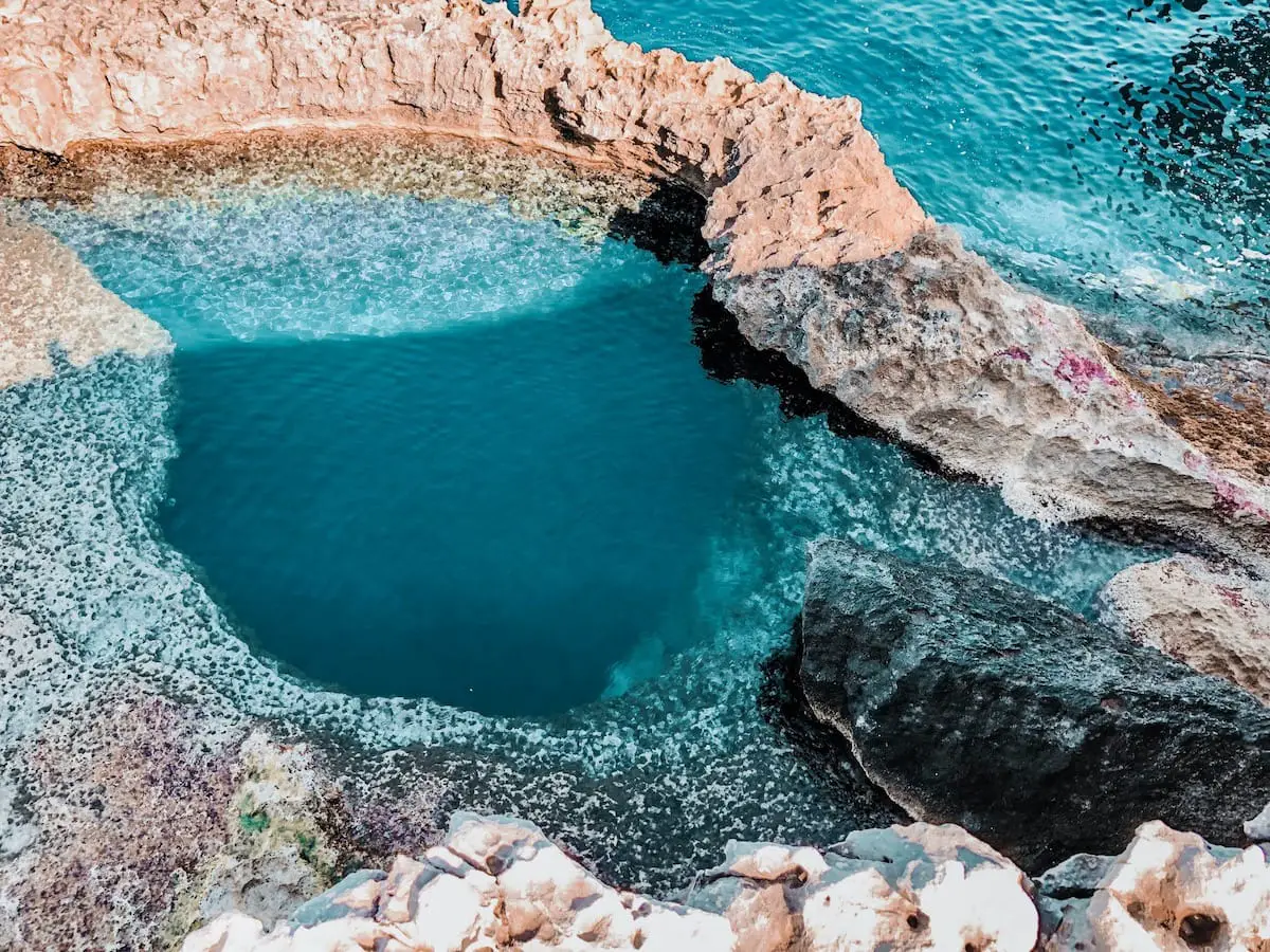 Blue Hole Dwejra, Gozo Urlaub, Gozo Sehenswürdigkeiten, Malta Urlaub ohne Mietwagen, Malta Rundreise