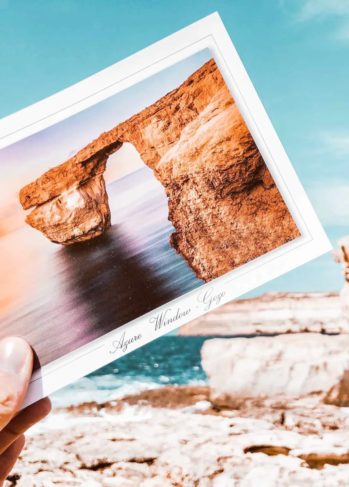 Postkarte des Azure Window Malta
