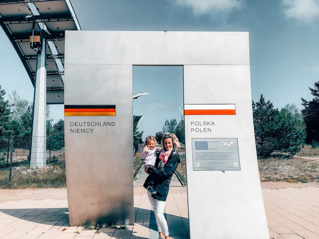 Grenze zwischen Polen und Deutschland auf Usedom