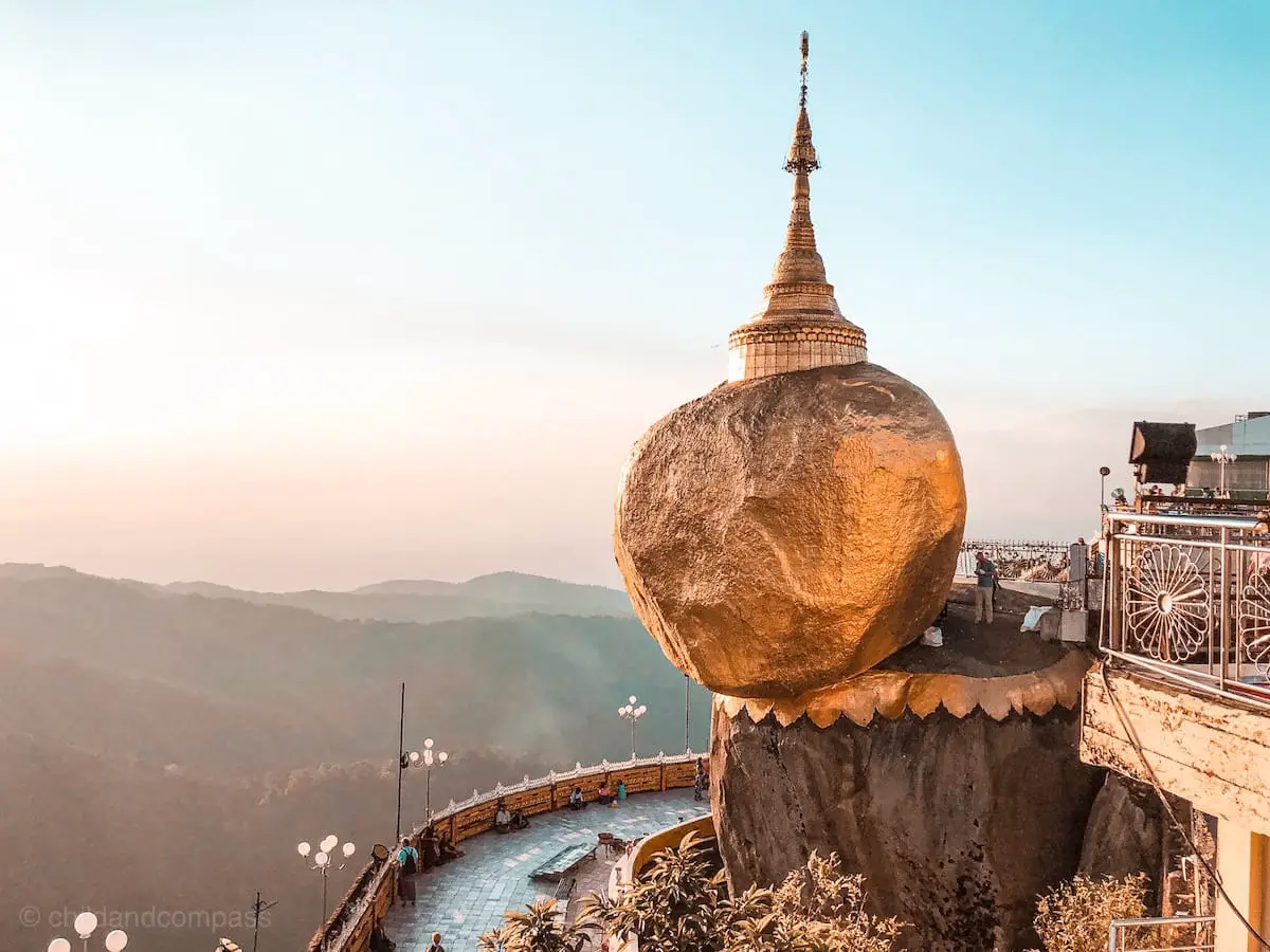 Anreise zum Goldenen Fels in Myanmar, Hotels und Unterkünfte am Golden Rock