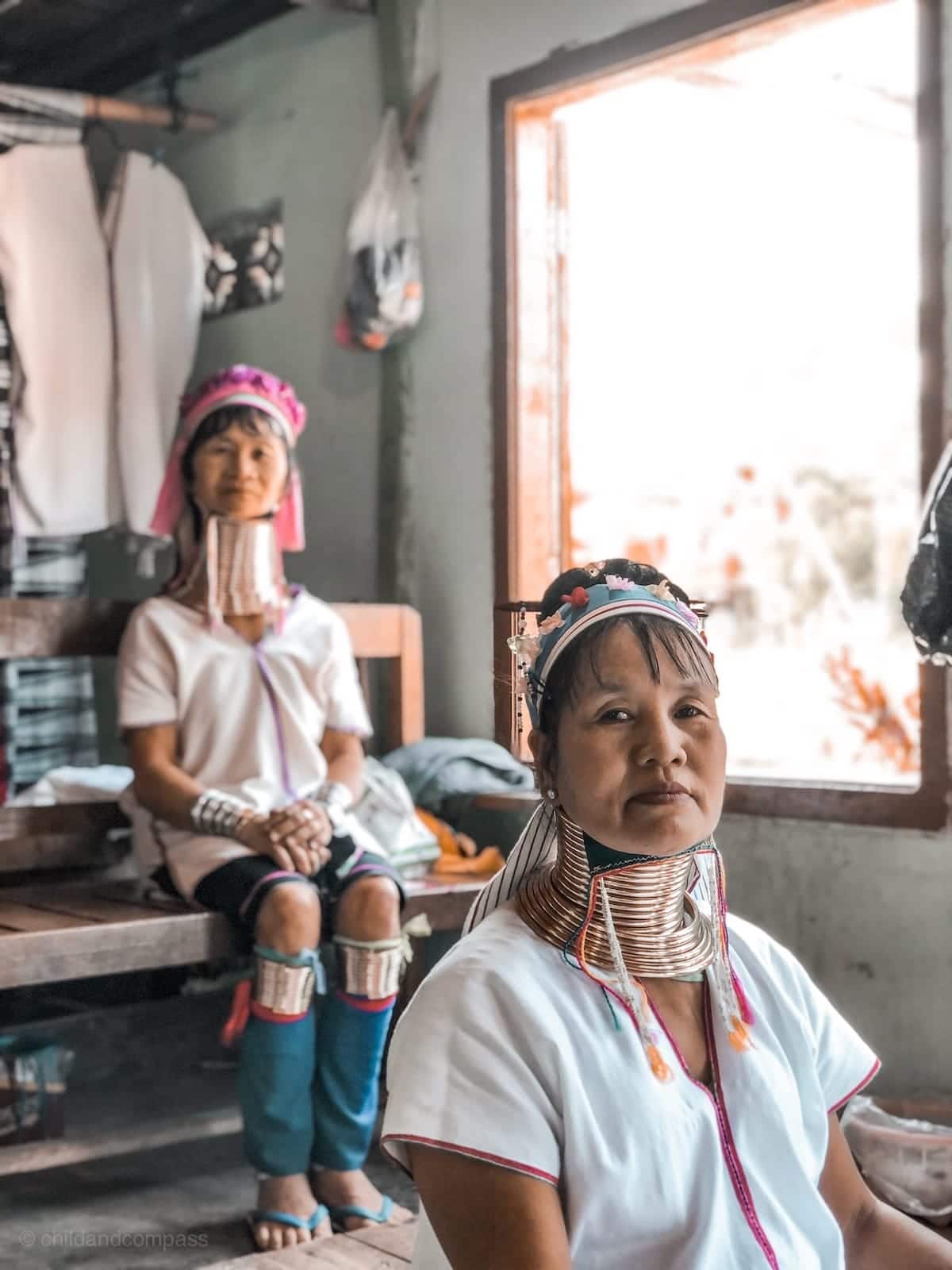 Langhalsfrauen Inlesee Myanmar Long Neck Woman