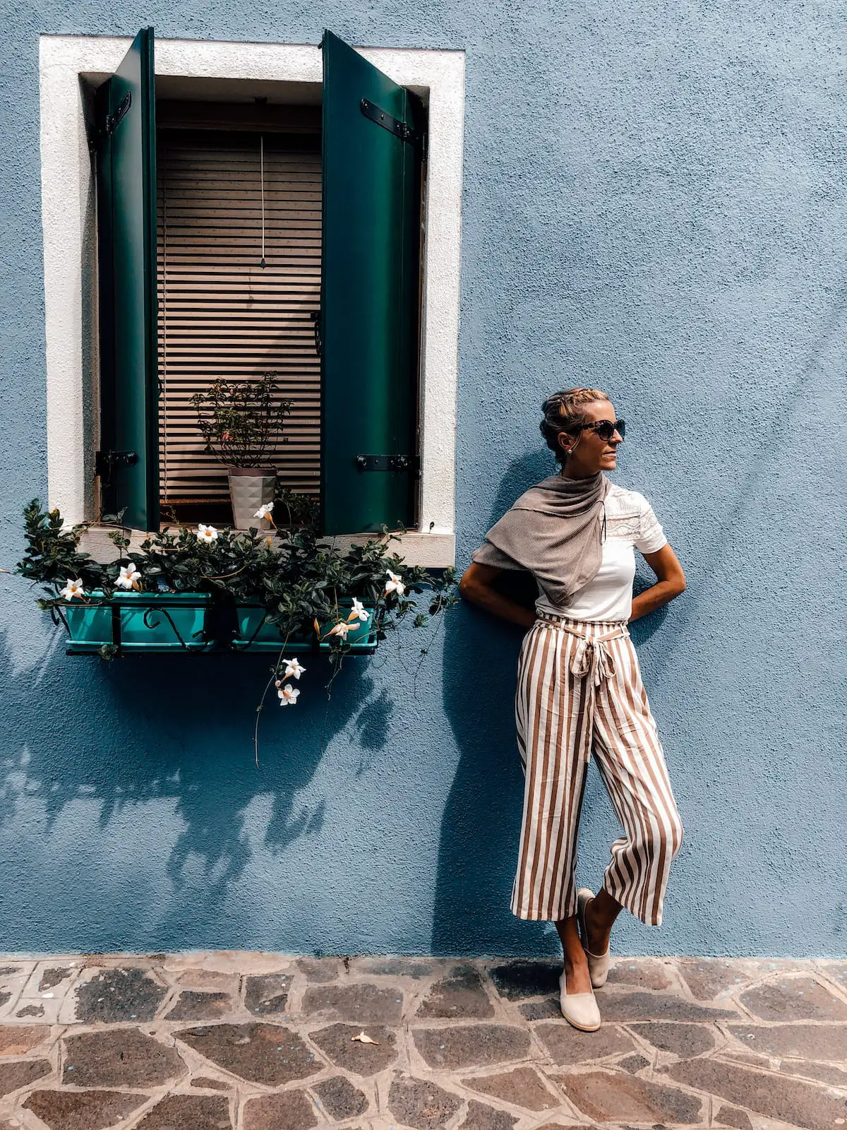 Bunte Hausfassade in Venedig, ein typisches Instagram Motiv.